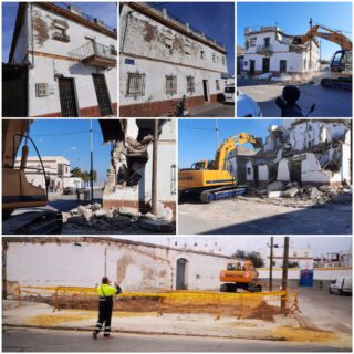 Demolición controlada de vivienda en Cádiz